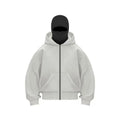 Stay Warm and Stylish this Winter with Our Men's Balaclava Zip Hoodie - Casual Y2K Sweatshirt Featuring a Hooded Face Mask and Zipper for Ultimate Comfort